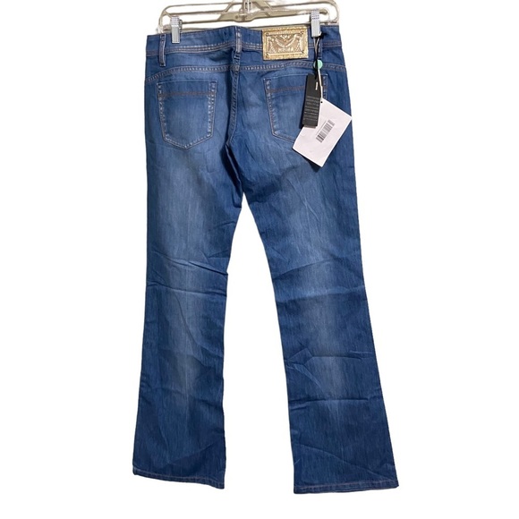 New with tags Just Cavalli Y2K low rise wide leg jeans. Gold tag on back. - Picture 3 of 6